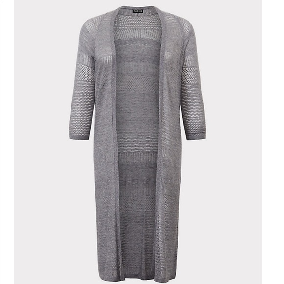 torrid Sweaters - NWT torrid size 1 pointelle midi length cardigan